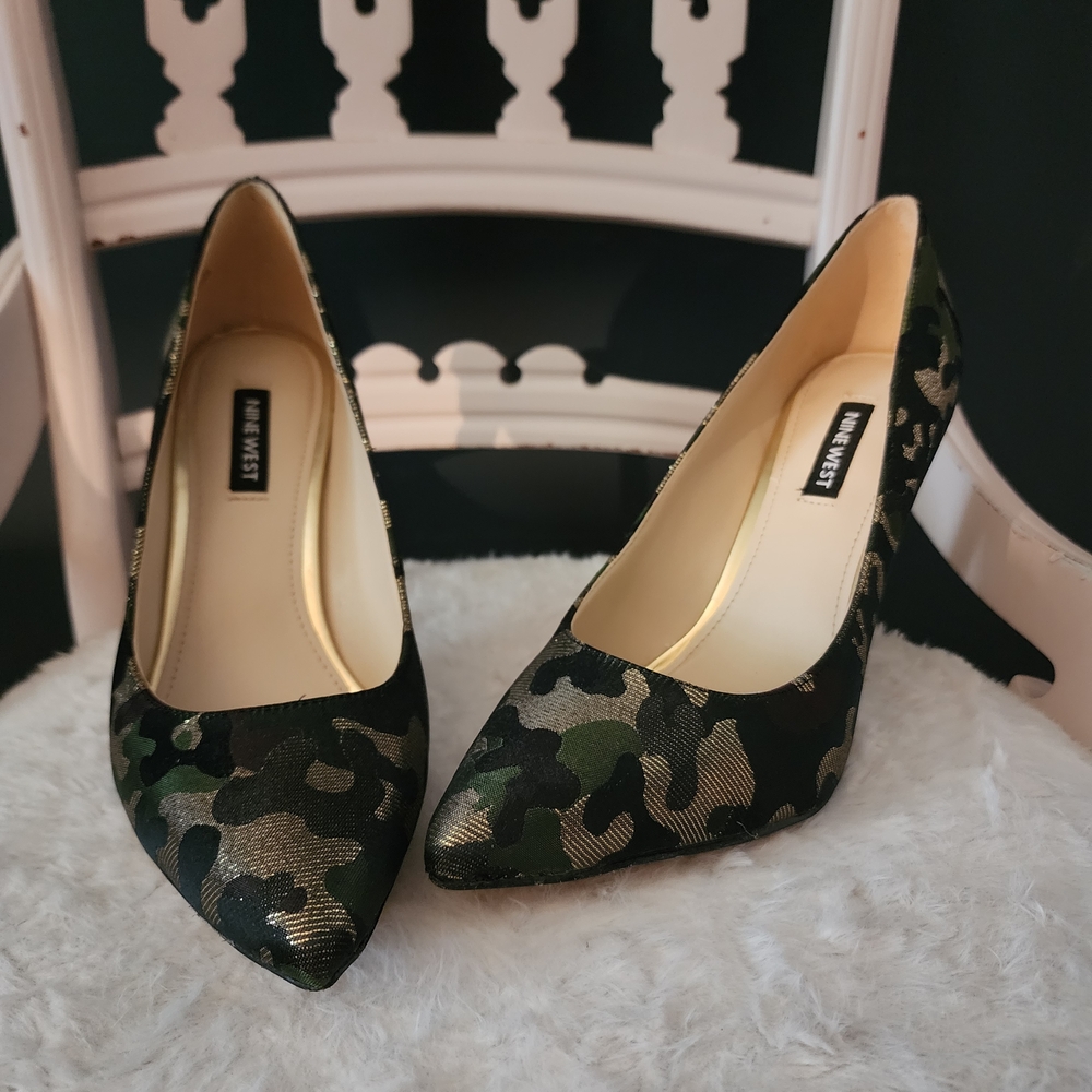 Nine West Metallic Camo Pumps